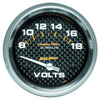 2-5/8 in. VOLTMETER 8-18V CARBON FIBER - greatparts