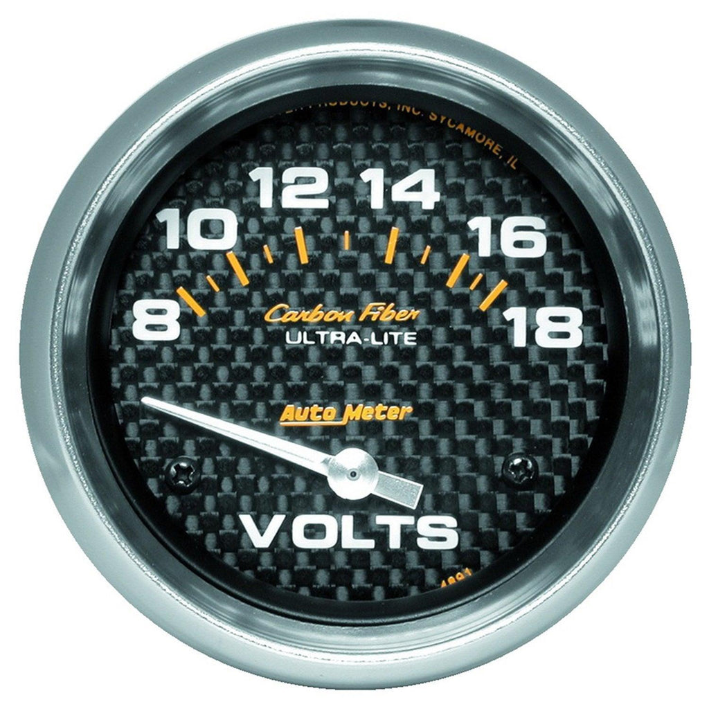 2-5/8 in. VOLTMETER 8-18V CARBON FIBER - greatparts