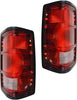 Taillights Taillamps Brake Lights W/Black Bezel Trim Pair Set for 88-96 Dakota