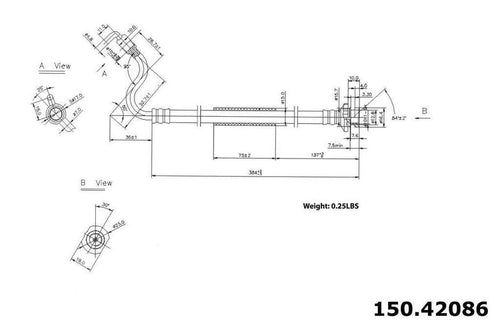 Brake Hydraulic Hose for Titan, QX56, Armada, Pathfinder Armada 150.42086