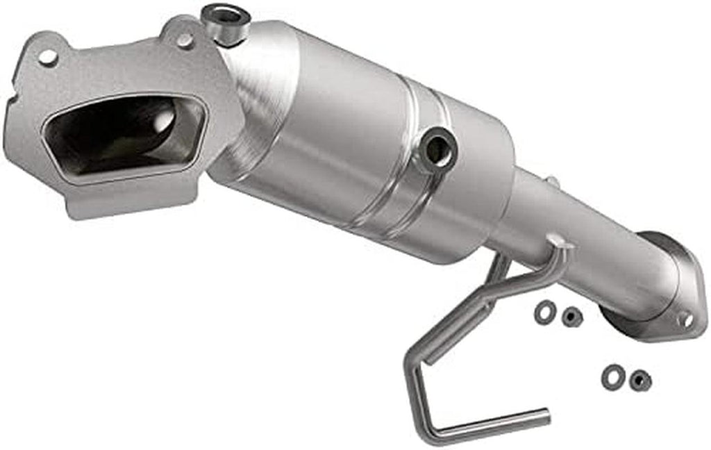 Manifold Catalytic Converter OEM Grade Federal/Epa Compliant 21-030 - Stainless Steel 2.5In Main Piping, 21.5In Overall Length, Pre-Converter & Midbed O2 Sensor - Wrangler OEM Replacement