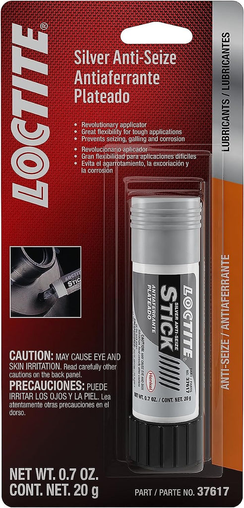 Loctite 504469 Silver-Grade Anti-Seize Stick for Automotive: Heavy-Duty, Temperature-Resistant, Lubricant Compound, Flexibility for Tough Applications | Silver, 20 Gram Stick