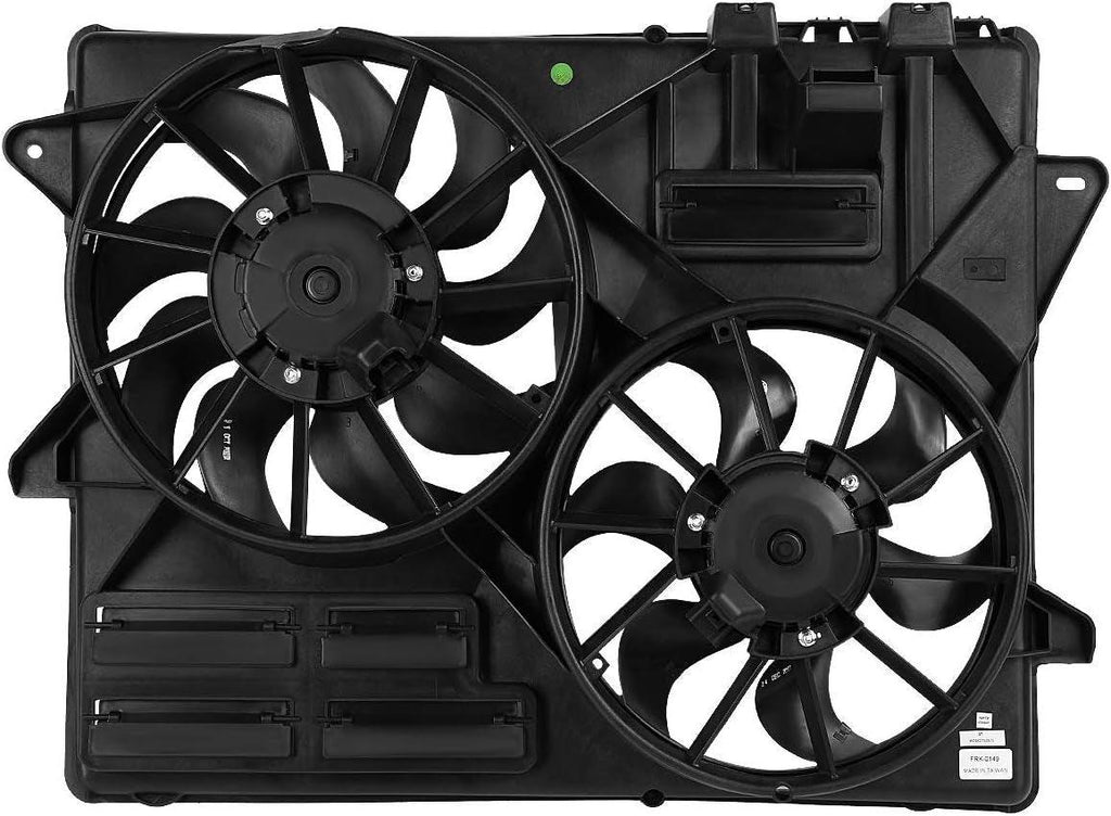OEM-RF-0097 Factory Style Radiator Cooling Fan Assembly Cooling Efficiency Improved Direct Replacement [Compatible with 15-19 Ford Mustang]
