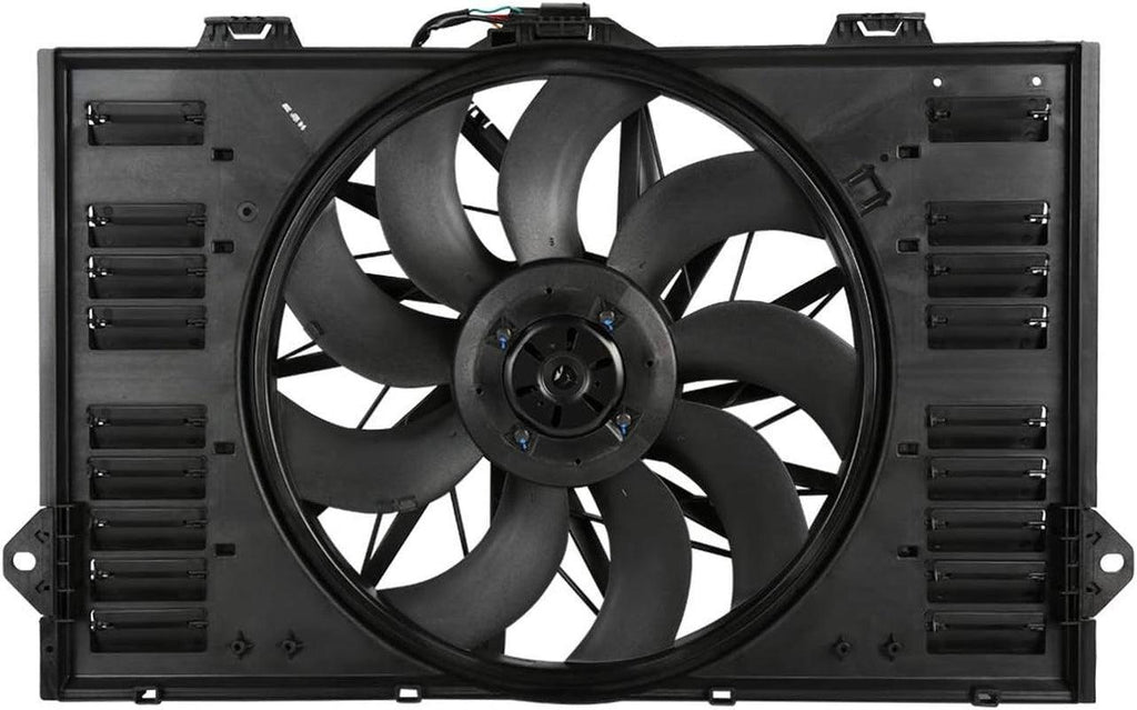 OEM-RF-0005 Factory Style Radiator Cooling Fan Assembly Cooling Efficiency Improved Direct Replacement [Compatible with 10-16 Porsche Panamera]