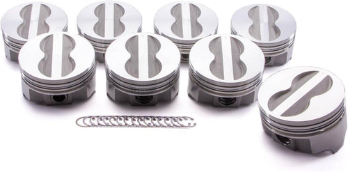 IC9913.030 Flat Top Forged Piston Set for Small Block Chevy