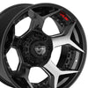 20x10 4PLAY Wheel for GM-Ford-Dodge-Hummer 4P50 Brushed Black Rim - greatparts