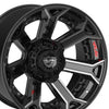 20x10 4PLAY Wheel for GM-Ford-Dodge-Hummer 4P70 Brushed Black Rim - greatparts