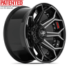 20x10 4PLAY Wheel for Ram-Dodge-Jeep-GM-Ford 4P80R Brushed Black Rim - greatparts