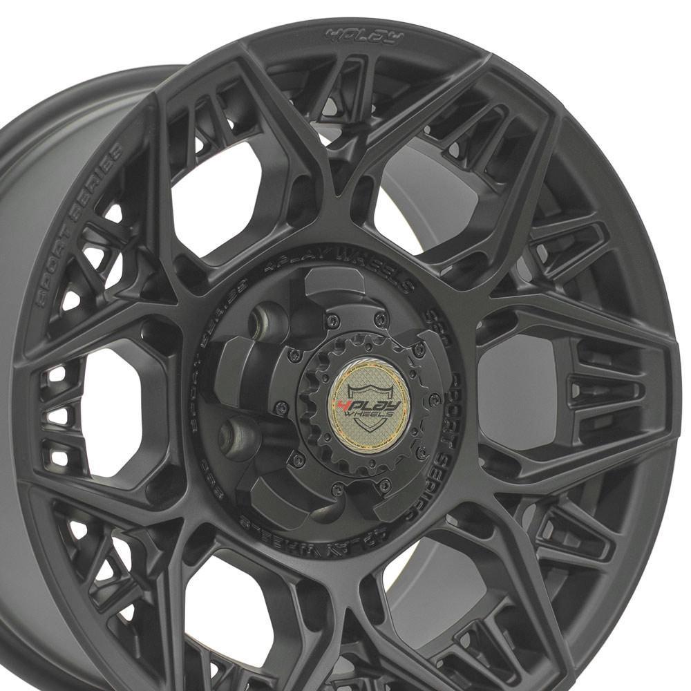 17x9 4PLAY Wheel for Dodge-RAM-Jeep 4PS60 Satin Black Rim - greatparts