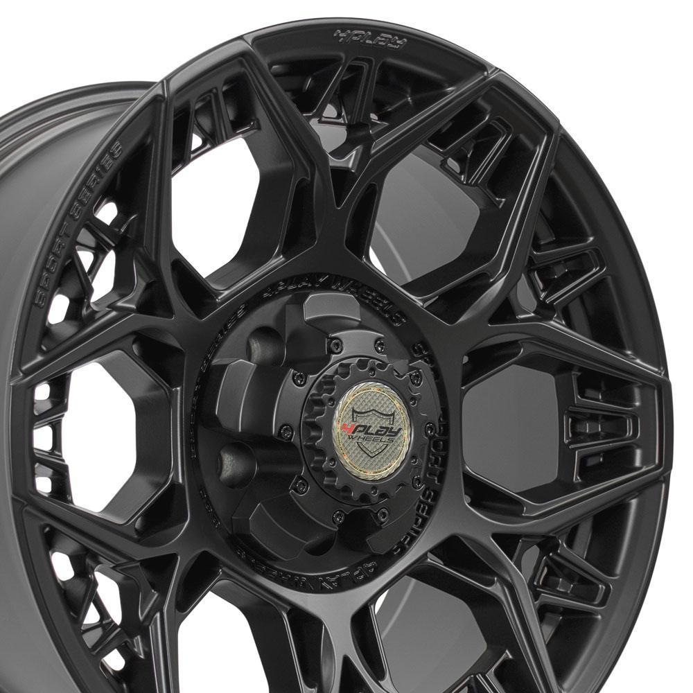 18x9 4PLAY Wheel for Dodge-RAM-Jeep 4PS60 Satin Black Rim - greatparts