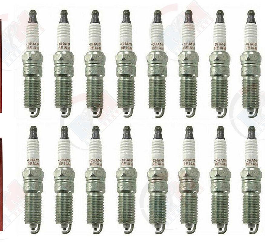 Spark Plugs 03-08 5.7L Hemi for Chrysler Mopar Jeep RAM Dodge SET of 16 RE14MCC4