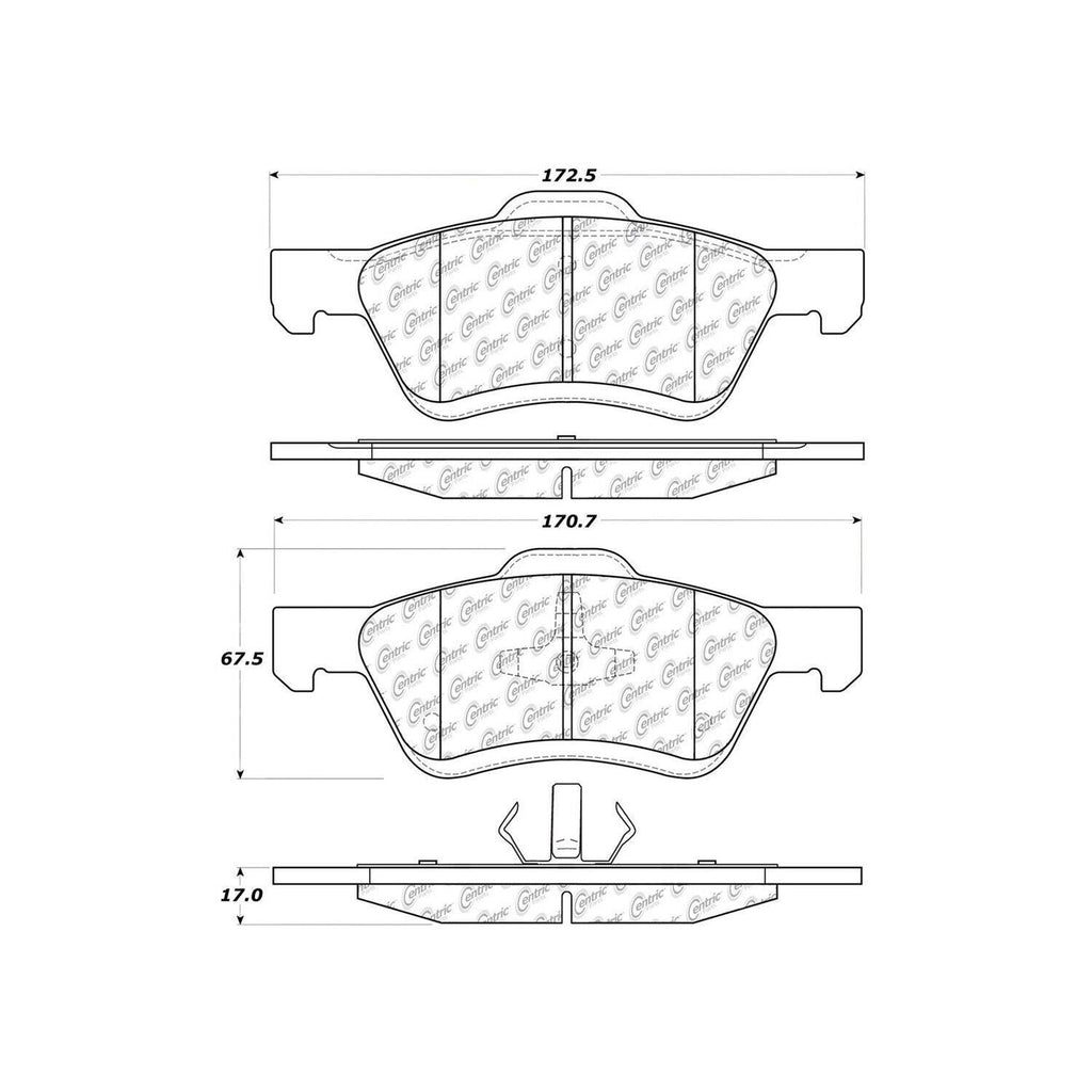 Centric Front Disc Brake Pad for Escape, Mariner (105.10473)