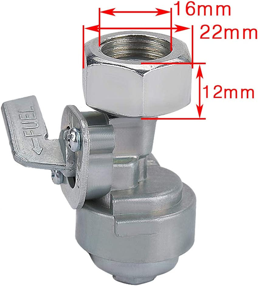 Generator Petcock Fuel Shut off Valve for Predator Generator Fuel Valve Alton Etq Homelite Husky Powermax Powermax Gas Fuel Tank Switch 5.5-16HP 168F 170F 173F 177F 182F 188F 190F(16Mm X 1.5Mm)