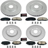CRK5960 Coated Brake Rotor & Ceramic Brake Pads- Front & Rear