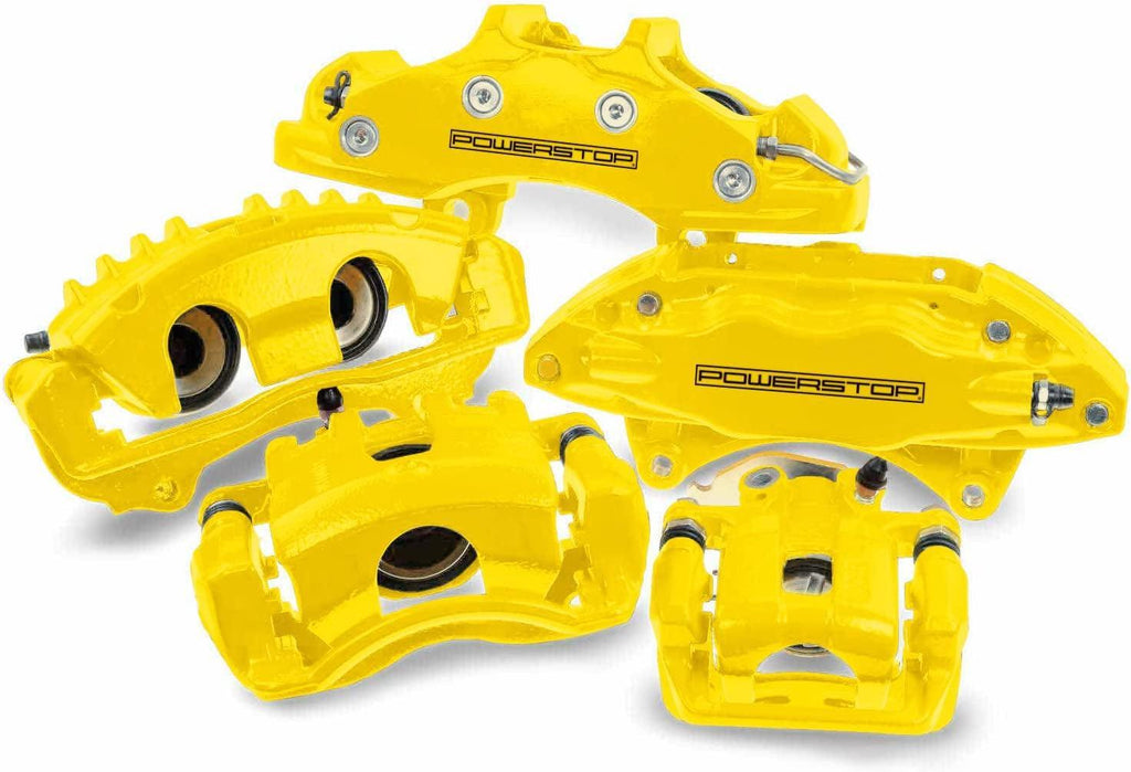 Power Stop Rear S4992YLW Pair of High-Temp Yellow Powder Coated Calipers