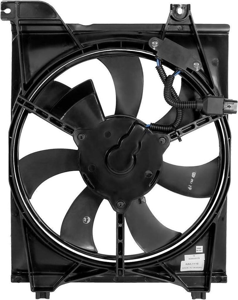 OEM-RF-0026 Factory Style Radiator Cooling Fan Assembly Cooling Efficiency Improved Direct Replacement [Compatible with 06-11 Rio / 06-11 Rio5 ] Black