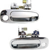 Aftermarket Front Exterior Door Handle Compatible with 1998-2002 Toyota Corollachevrolet Prizm, Set of 2, Driver and Passenger Side, Chrome