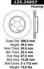 Centric Front Disc Brake Rotor for C230, C240, SLK230, C280, E300 (125.35057)