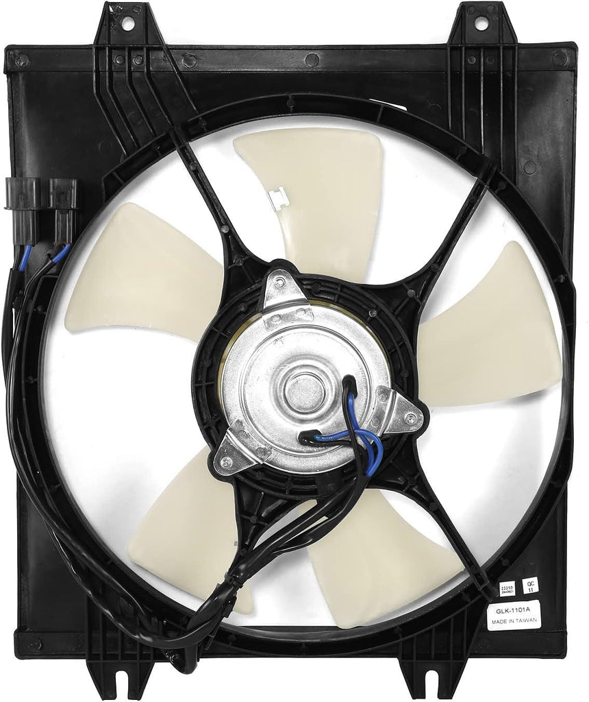 OEM-RF-0814 Factory Style A/C Condenser Fan Assembly Compatible with 89-92 Mitsubishi Galant At