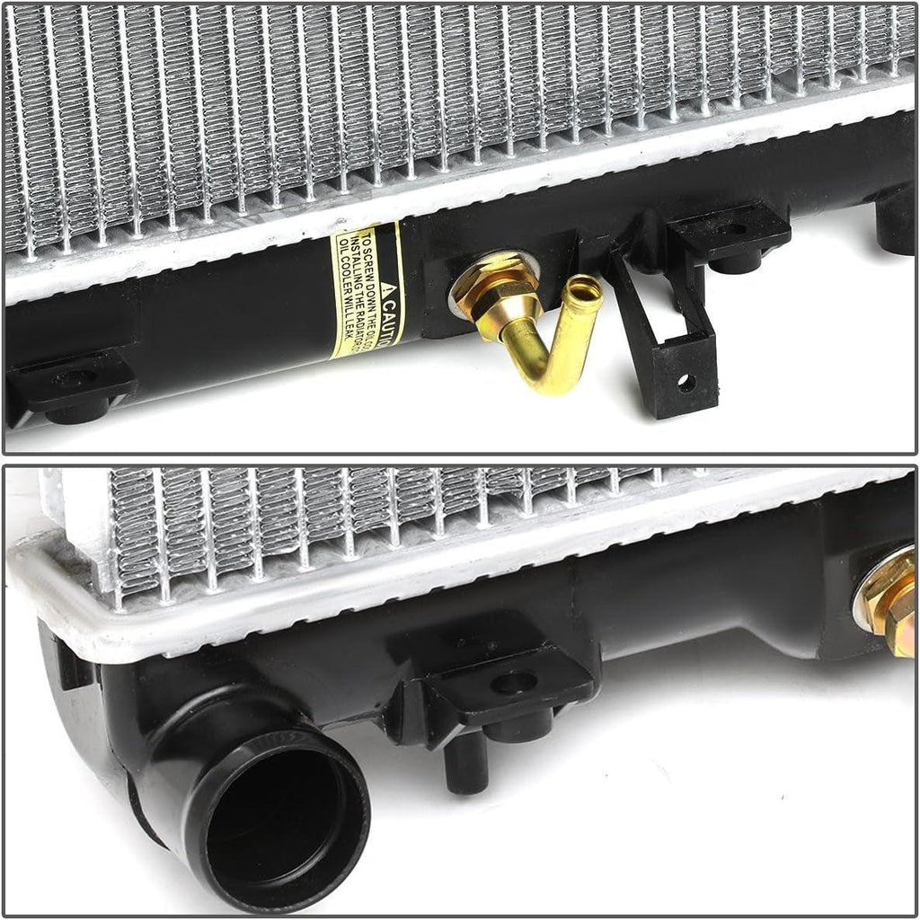 OEM-RA-2450 OE Style Direct Fit Radiator Compatible with 02-03 Impreza WRX AT, 27-3/16" W X 13-3/8" H X 5/8" D; 1-5/8" Inlet, 1-9/16" Outlet
