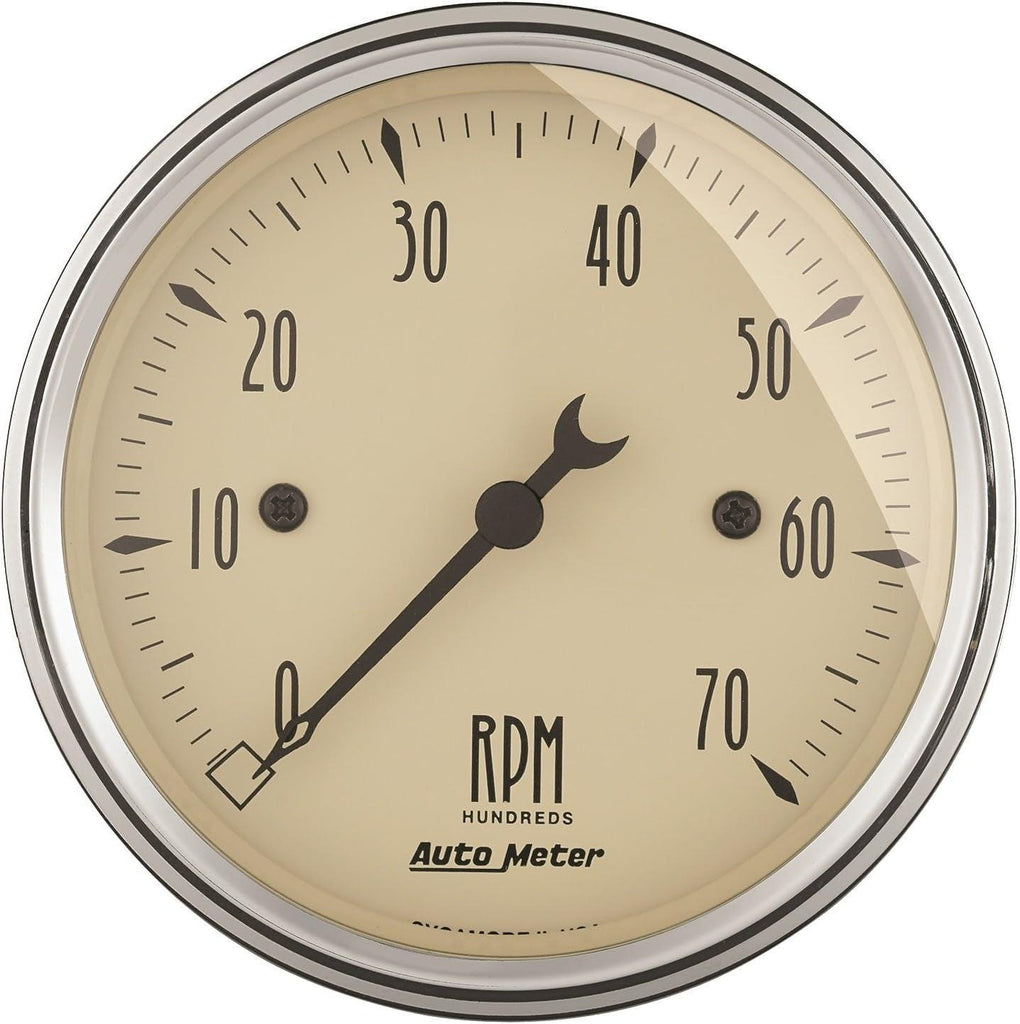 1898 Antique Beige Electric Tachometer 3.125 In.