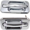 Exterior Door Handle Set of 2 Compatible with 2003-2009 Hummer H2 Rear, Driver and Passenger Side