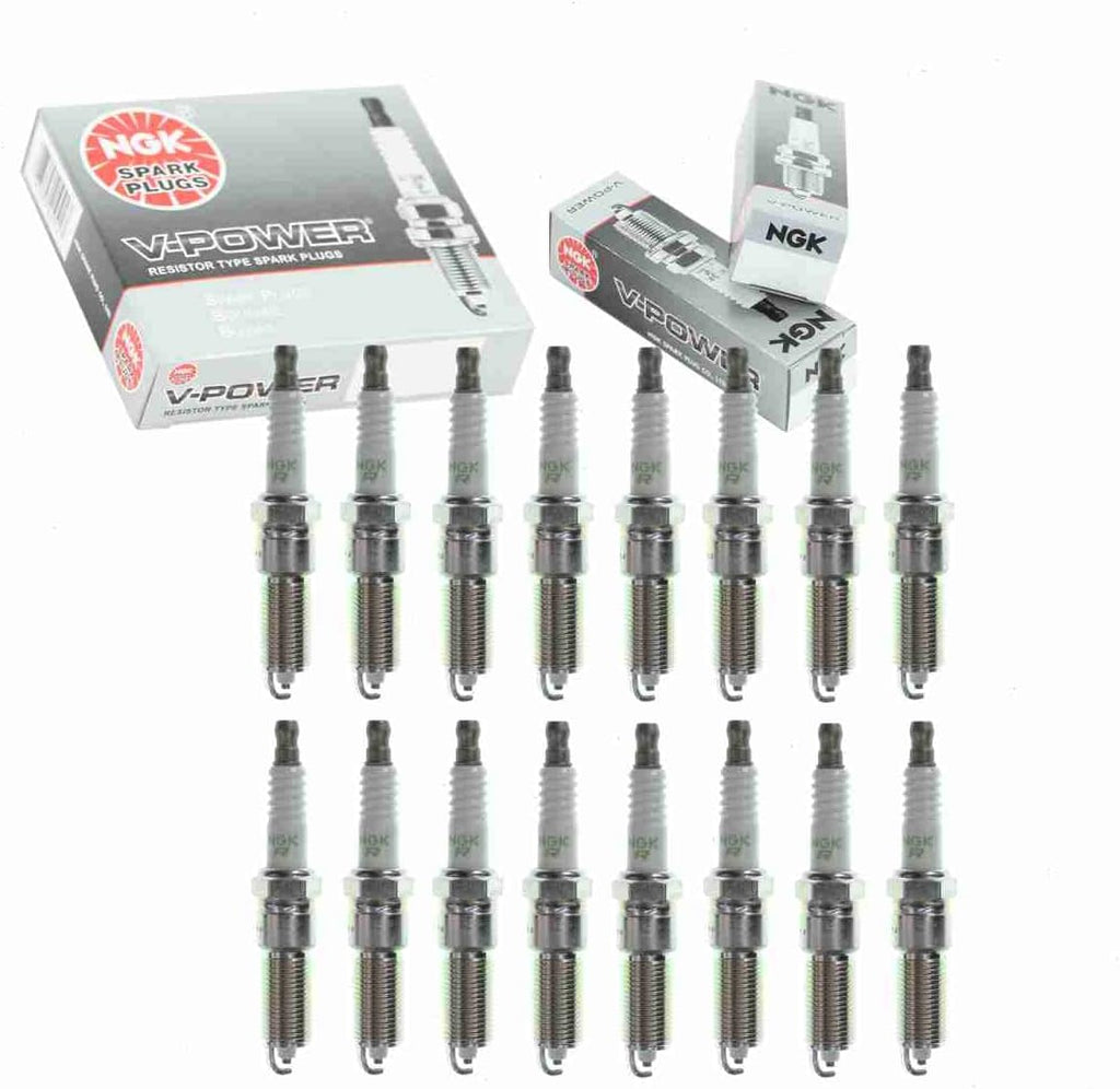 16 Pc NGK V-Power Spark Plugs Compatible with Chrysler Aspen 5.7L V8 2007-2008