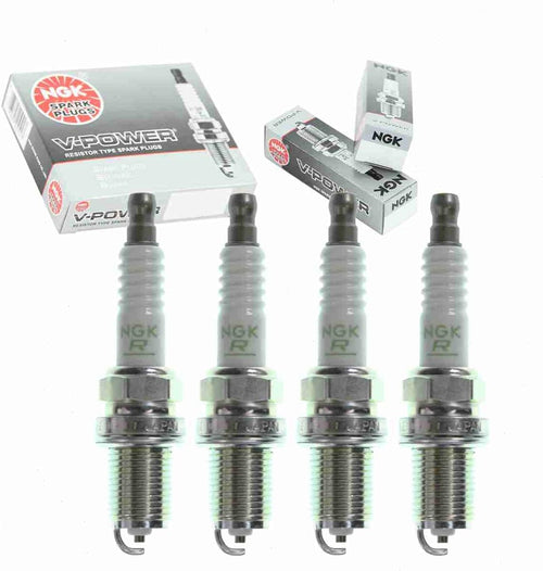 4 Pc NGK V-Power Spark Plugs Compatible with Toyota Matrix 1.8L 2.4L L4 2003-2012