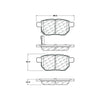 Rear Disc Brake Pad for Prius, Prius Prime, Corolla, Yaris, Tc+More (103.13540)