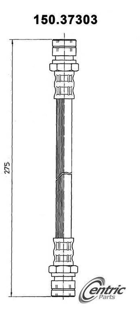 Centric Brake Hydraulic Hose for 1954-1977 Beetle 150.37303