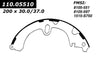 Centric Drum Brake Shoe for Prizm, Corolla, Nova, Tercel 111.05510