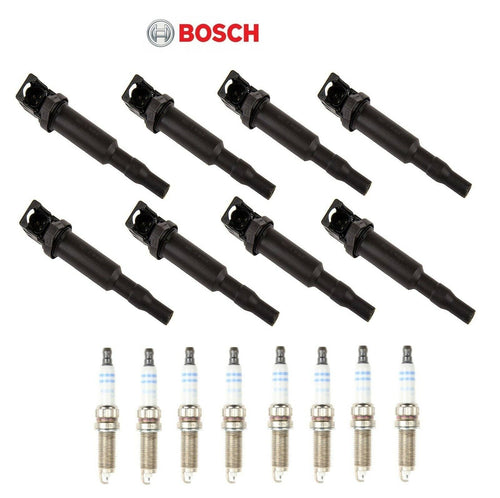 For BMW F07 F10 F12 550I 4.4 L V8 8X Ignition Coil Spark Plugs KIT OEM BOSCH