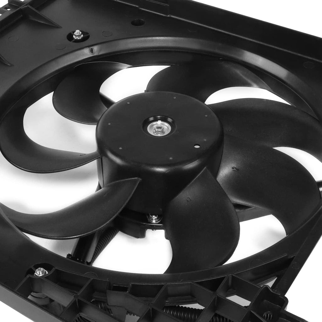 OEM-RF-0364 Factory Style Radiator Cooling Fan Assembly Compatible with 00-06 Audi TT, 99-05 Golf/Jetta 1.8T, 1.9TDI 2.0L, 2.8L