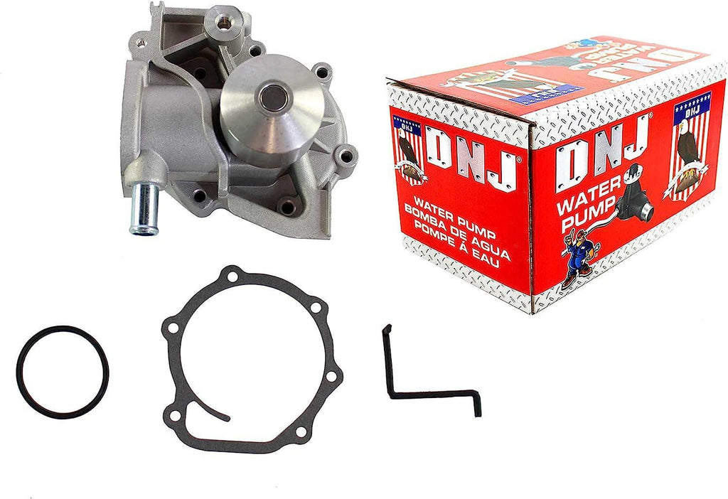 DNJ WP706 1 Outlet Thermostat Mounted Vertical Water Pump for 1990-2006 Subaru Baja Forester Impreza Legacy Outback 1.8L 2.2L 2.5L DOHC SOHC H4 16V EJ222 EJ223