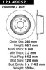 Centric Rear Disc Brake Rotor for 01-03 Acura CL (121.40052)