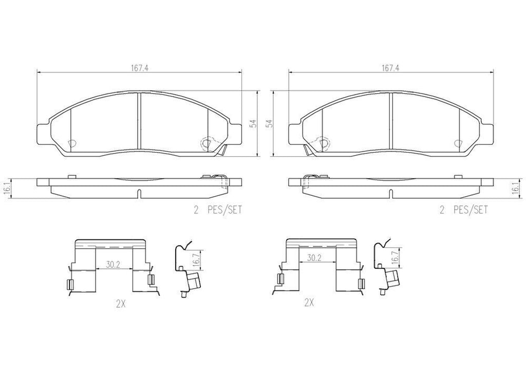 Front Disc Brake Pad Set for Colorado, Canyon, I-290, I-370+More (P34005N)