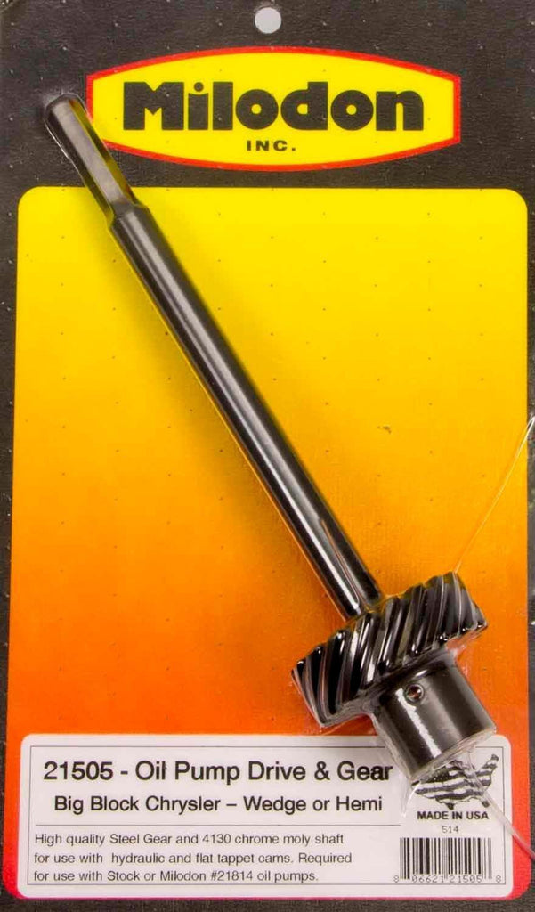 21505 7-7/8" Oil Pump Shaft with Steel Gear for Big Block Mopar