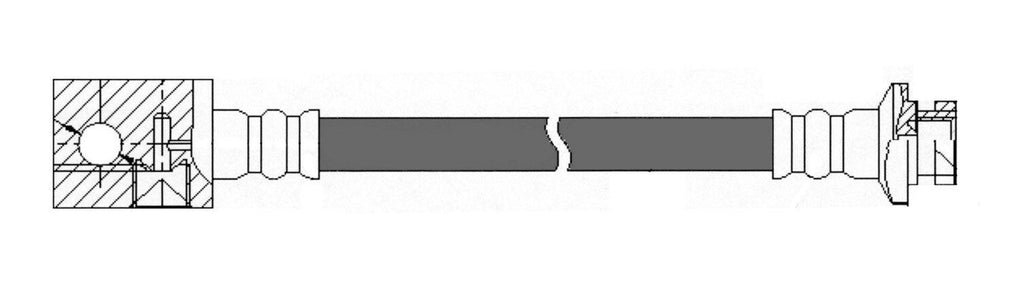 Centric Brake Hydraulic Hose for 370Z, QX70, FX50, G37, 350Z 150.42412