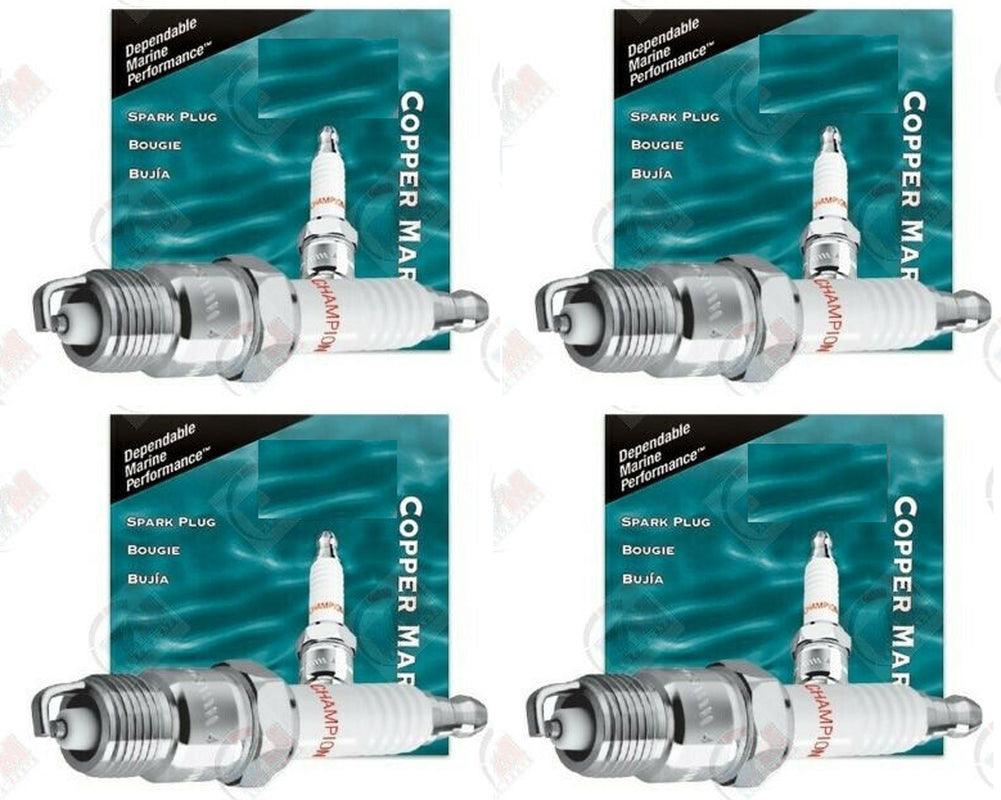 CHAMPION MARINE Spark Plugs QL77JC4 828M Set of 4