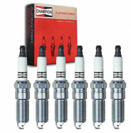 6 Pc Champion Platinum Spark Plugs Compatible with Saturn Outlook 3.6L V6 2007-2010