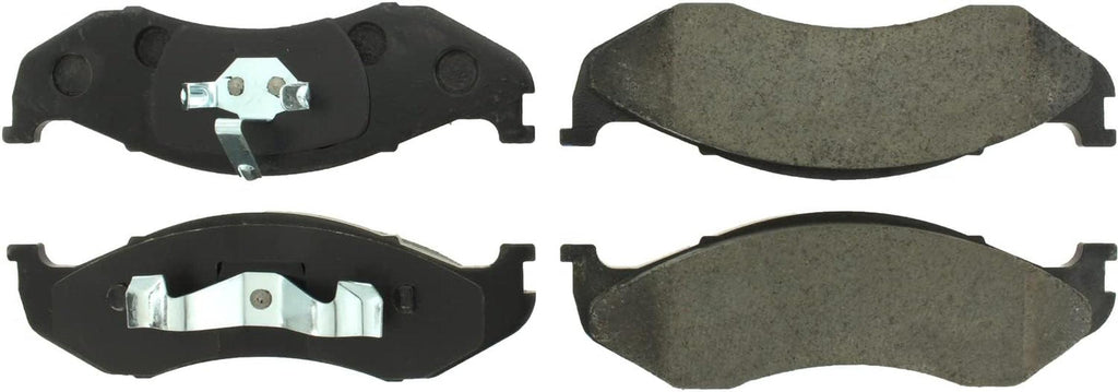 Centric Posi-Quiet Ceramic Replacement Front Disc Brake Pad Set with Shims for Select Jeep Model Years (105.04770)