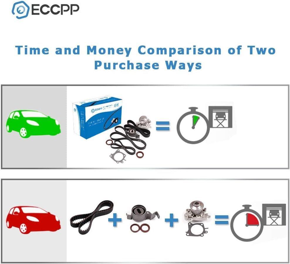 Timing Belt Water Pump Gaskets Tensioner Bearing Kit Fit for 2002-2007 Mitsubishi Lancer 2.0L Eng.Code"4G94"