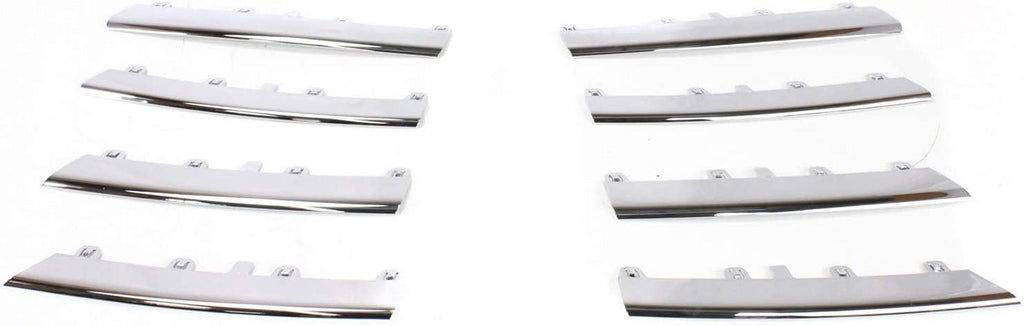 Grille Trim Compatible with Volkswagen JETTA 2005-2010 Lower Kit Set Chrome