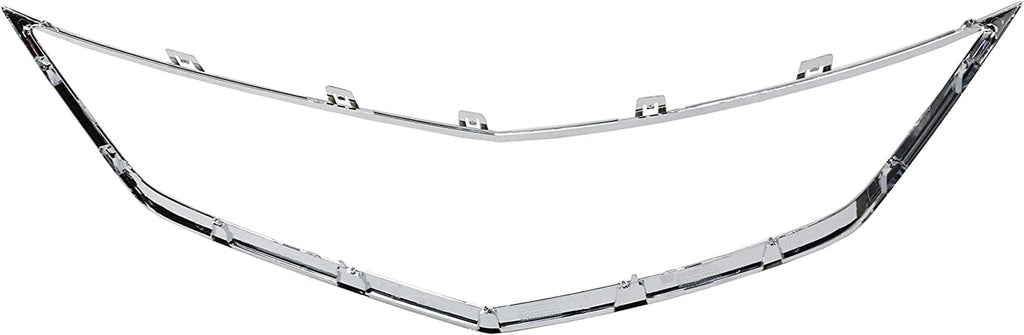 Evan-Fischer Grille Frame Compatible with 2016-2018 Acura ILX Outline Trim Chrome