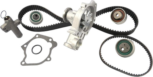 Professional TCKWP232A Timing Belt Kit with Water Pump, 2 Belts, 2 Tensioners, and Idler Pulley