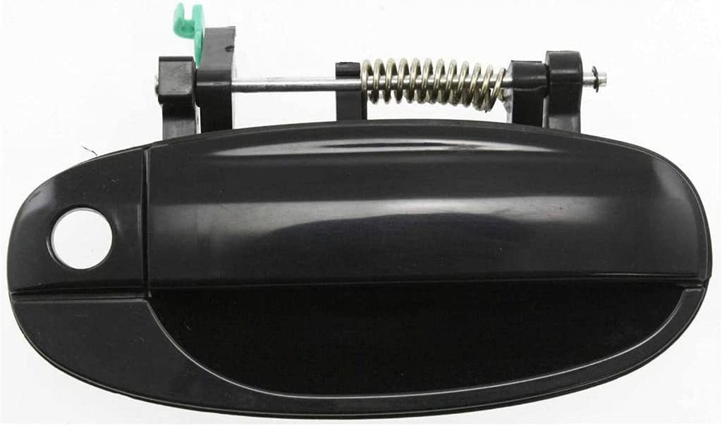 for Chevy Aveo Exterior Door Handle Front Passenger Side Smooth Black 2004-2008 | with Key Hole | Trim:All Submodels | GM1311173 | 96409549