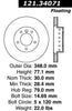 Centric Front Disc Brake Rotor for 535I, 550I, 650I, 545I, 645Ci (121.34071)