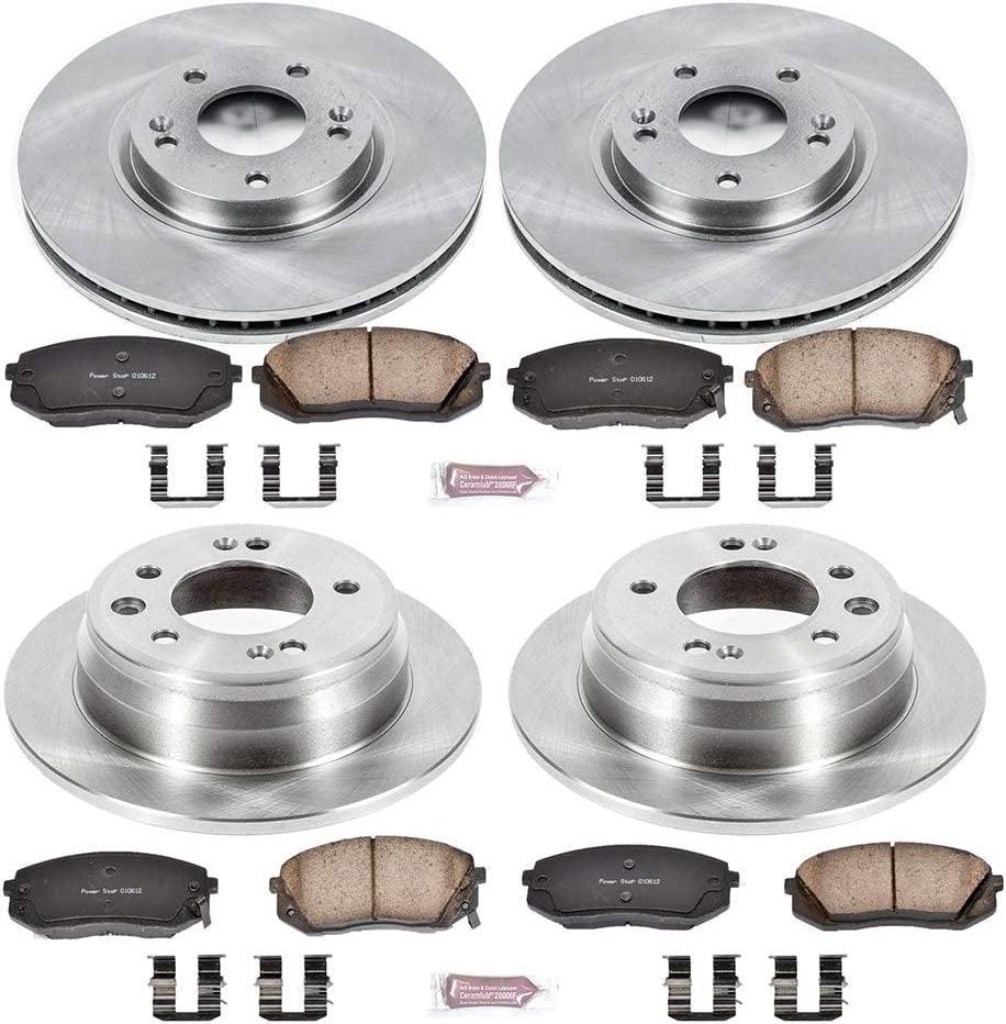 KOE6088 Autospecialty Front and Rear Replacement Brake Kit-Oe Brake Rotors & Ceramic Brake Pads