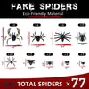 1000 Sqft Spider Webs Halloween Decorations with 77 Fake Spiders, Super Stretch Cobwebs for Halloween Indoor and Outdoor Decor