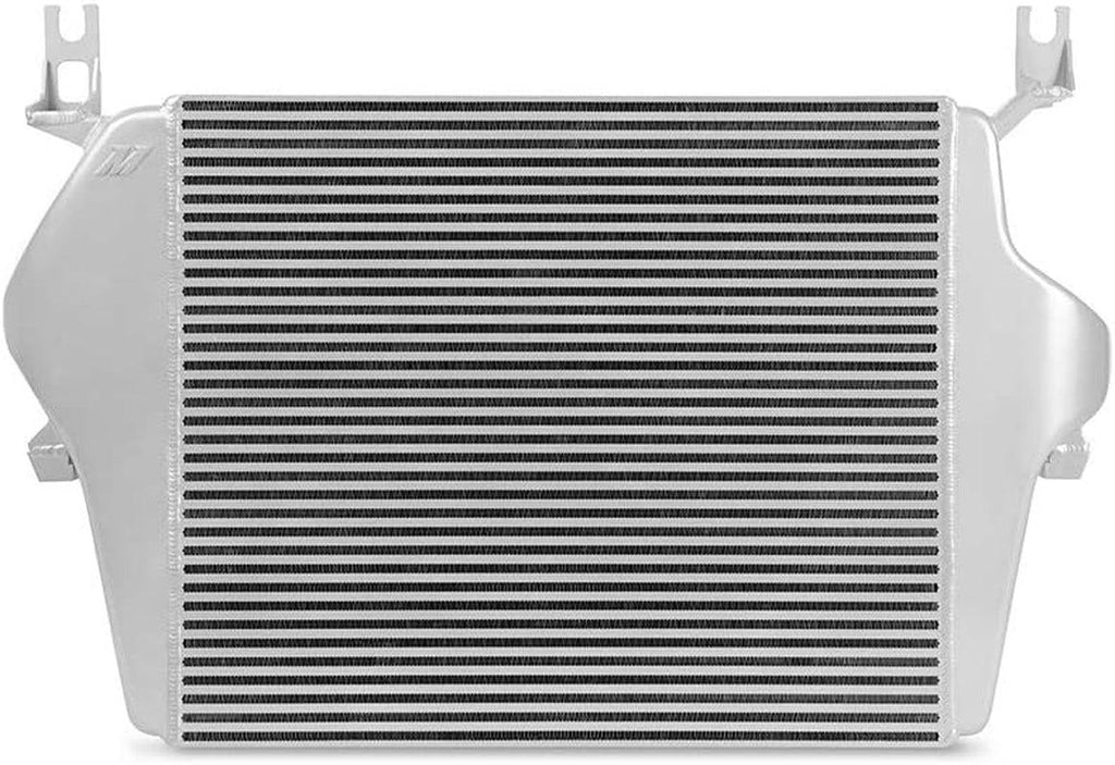 MMINT-F2D-99KSLBK Intercooler Kit, Compatible with Ford 7.3L Powerstroke 1999-2003 Silver Intercooler with Wrinkle-Black Pipes